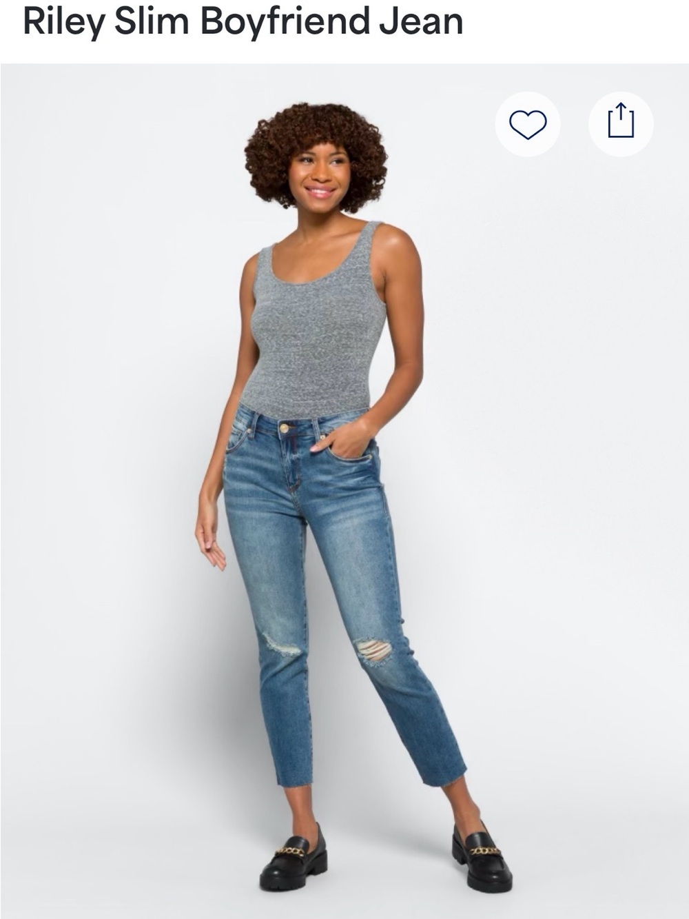 STS Blue Riley Slim Boyfriend Jean - Medium Blue Wash